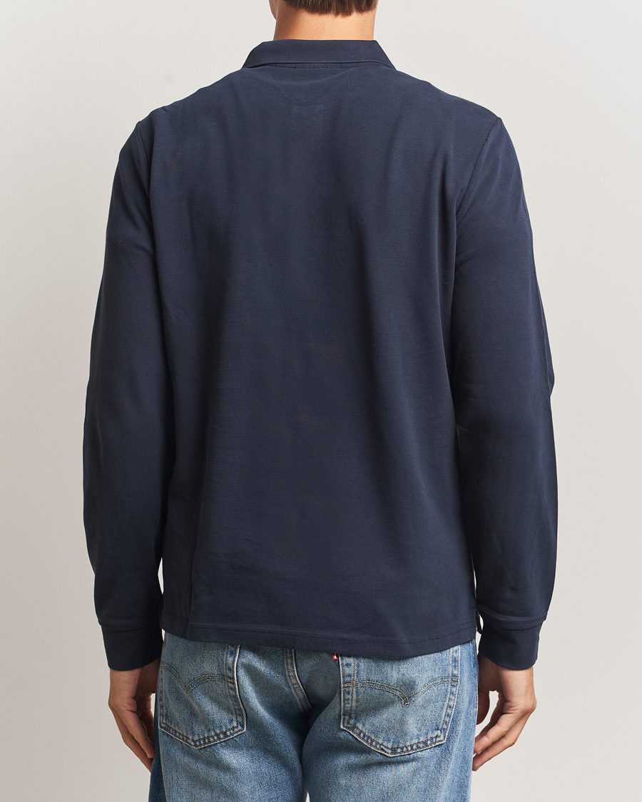 Herre | Gensere | Morris | Camden Long Sleeve Polo Shirt Navy