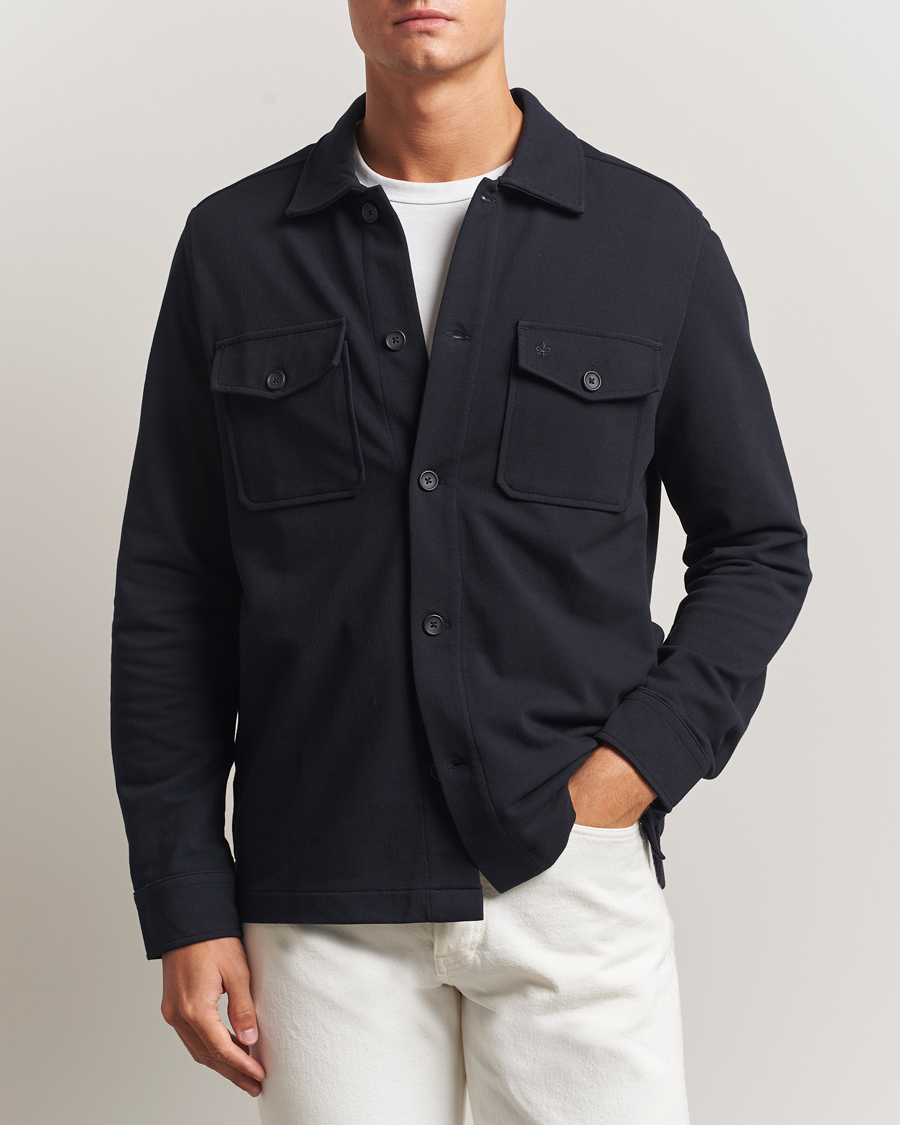 Herre | Skjorter | Morris | Andrew Jersey Overshirt Old Blue
