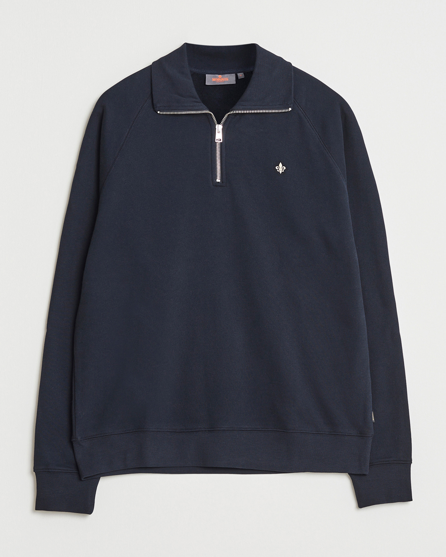 Herre | Gensere | Morris | Maryon Half Zip Sweatshirt Old Blue