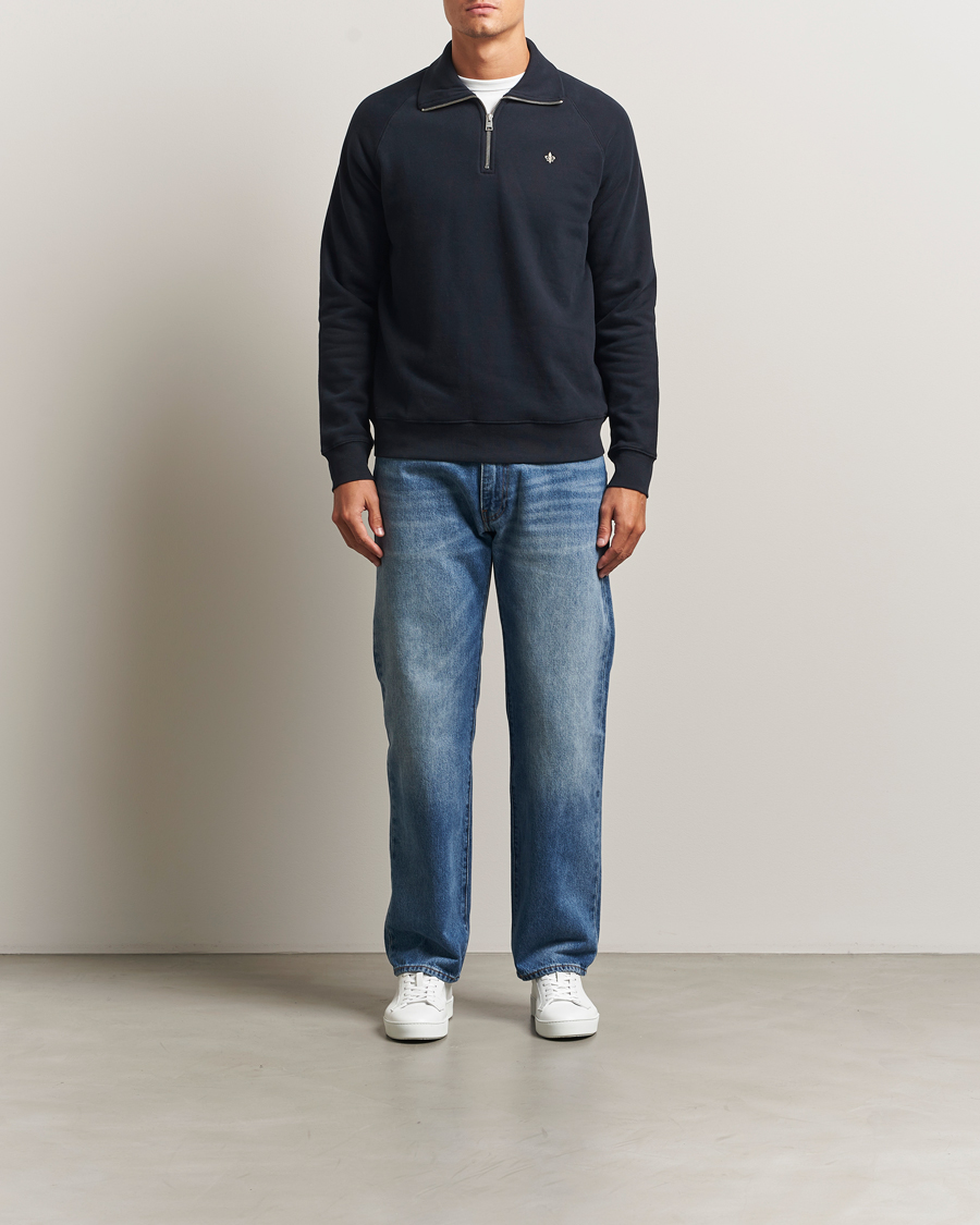Herre | Gensere | Morris | Maryon Half Zip Sweatshirt Old Blue