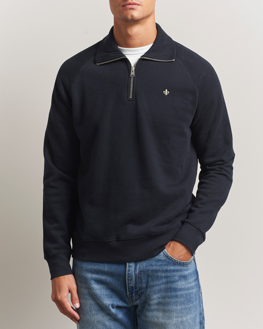 Herre | Gensere | Morris | Maryon Half Zip Sweatshirt Old Blue