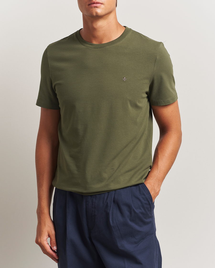 Herre | T-Shirts | Morris | James Crew Neck T-Shirt Olive