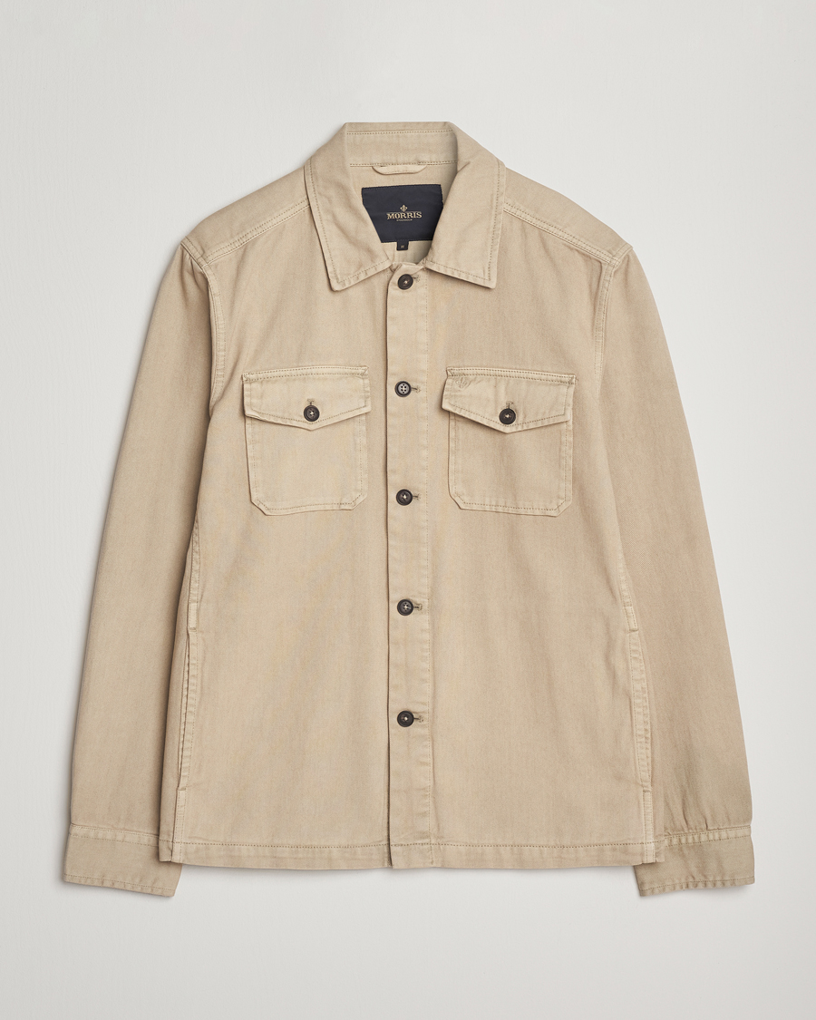 Herre | Skjorter | Morris | Alain Twill Shirt Jacket Khaki
