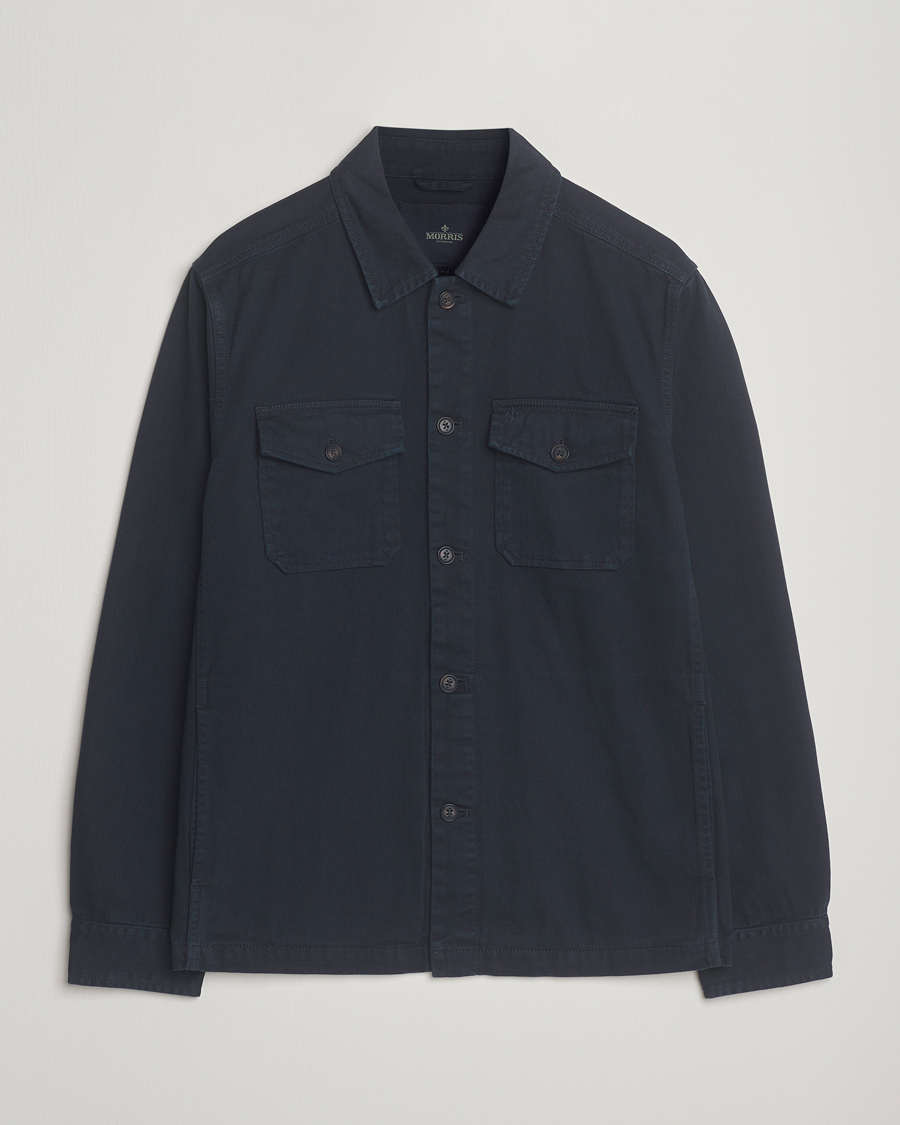Herre | Skjorter | Morris | Alain Twill Shirt Jacket Old Blue