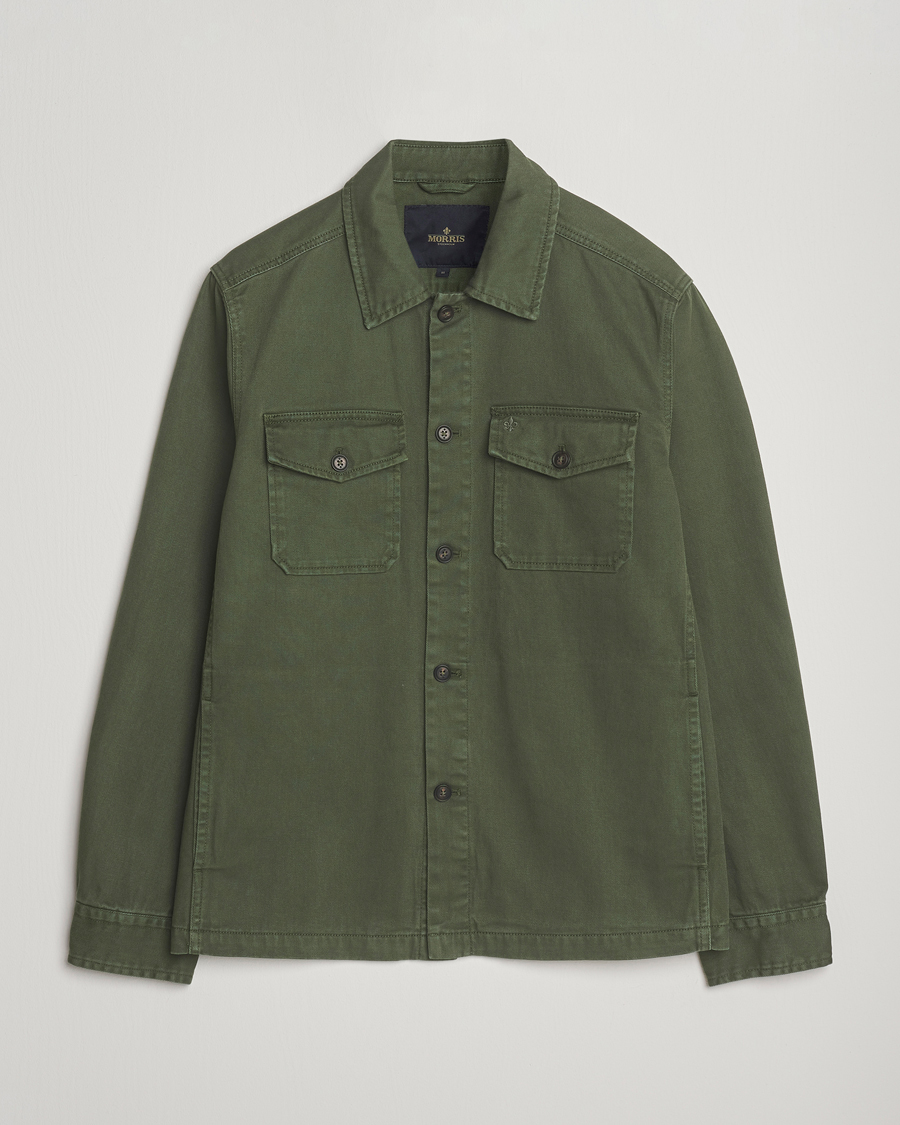 Herre | Skjorter | Morris | Alain Twill Shirt Jacket Olive