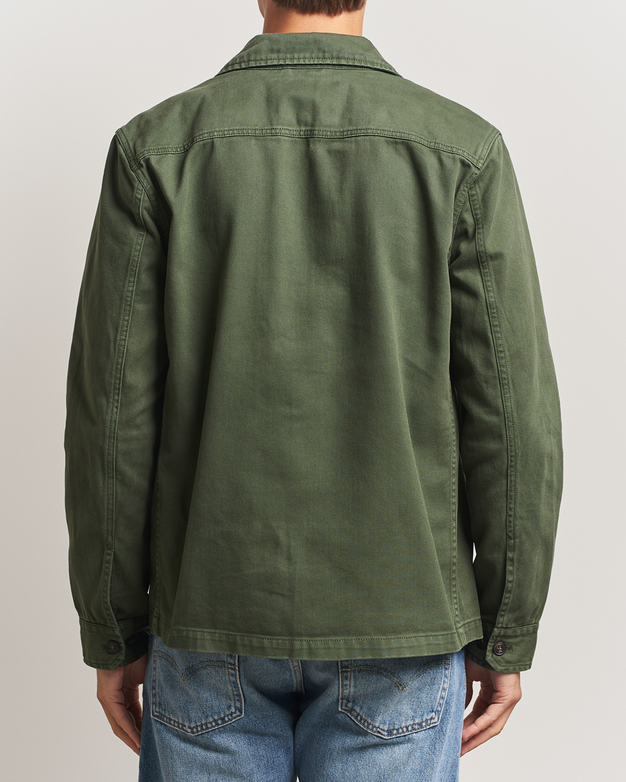 Herre | Skjorter | Morris | Alain Twill Shirt Jacket Olive