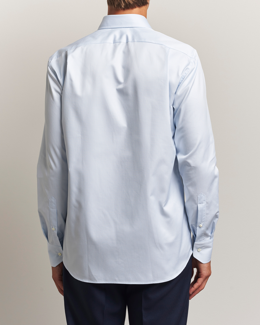 Herre | Skjorter | Stenströms | Regular Fit Thin Stripe Shirt White/Blue