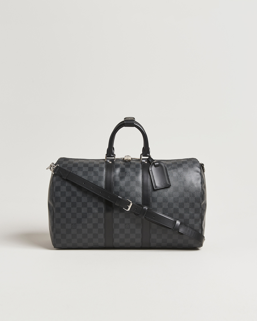 Herre | Pre-Owned & Vintage Bags | Louis Vuitton Pre-Owned | Keepall Bandoulière 45 Damier Graphite