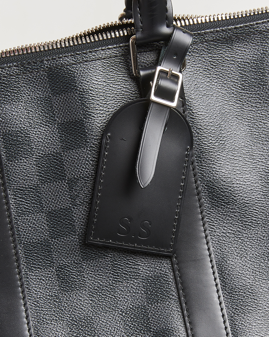 Herre | Pre-Owned & Vintage Bags | Louis Vuitton Pre-Owned | Keepall Bandoulière 45 Damier Graphite