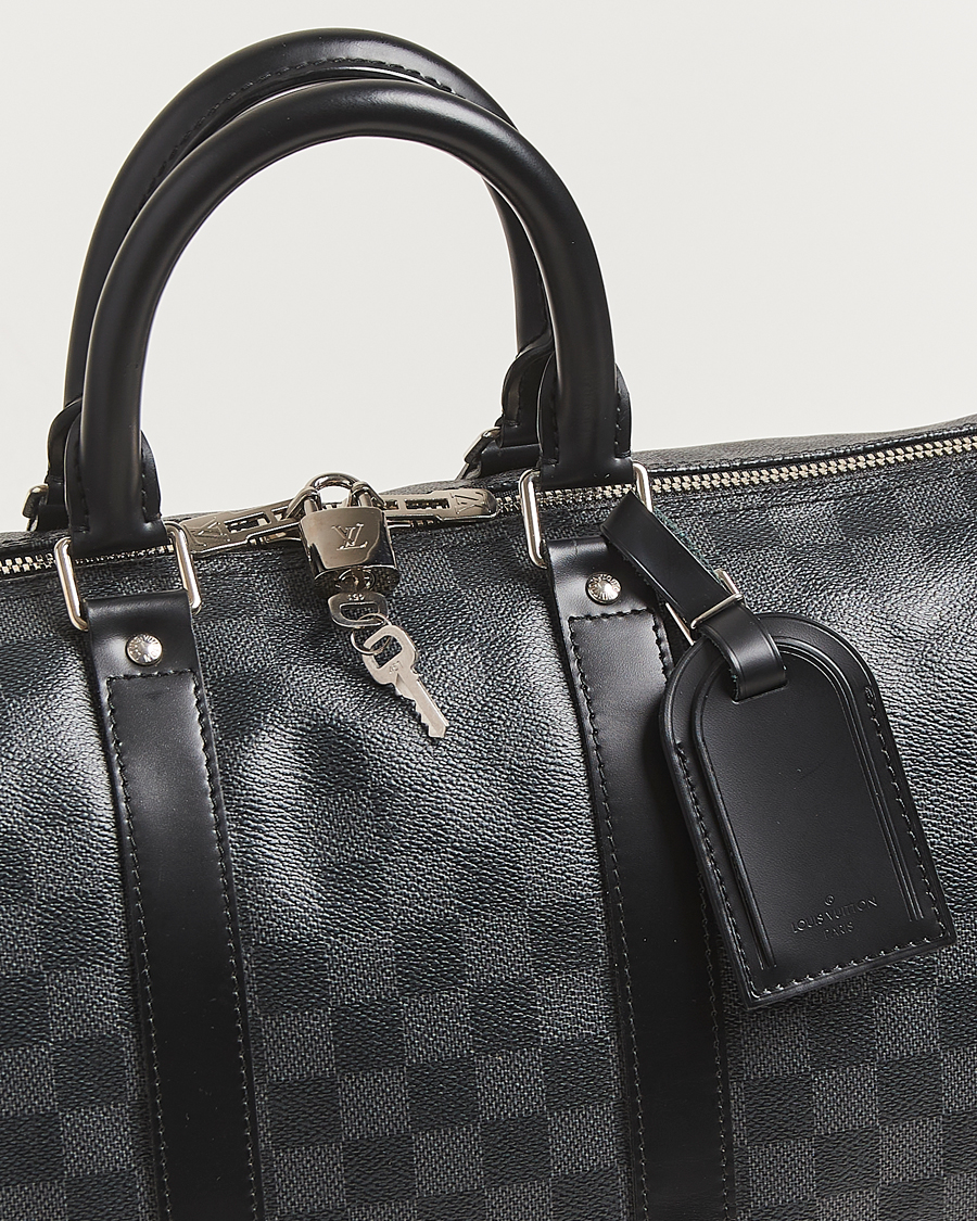 Herre | Pre-Owned & Vintage Bags | Louis Vuitton Pre-Owned | Keepall Bandoulière 45 Damier Graphite