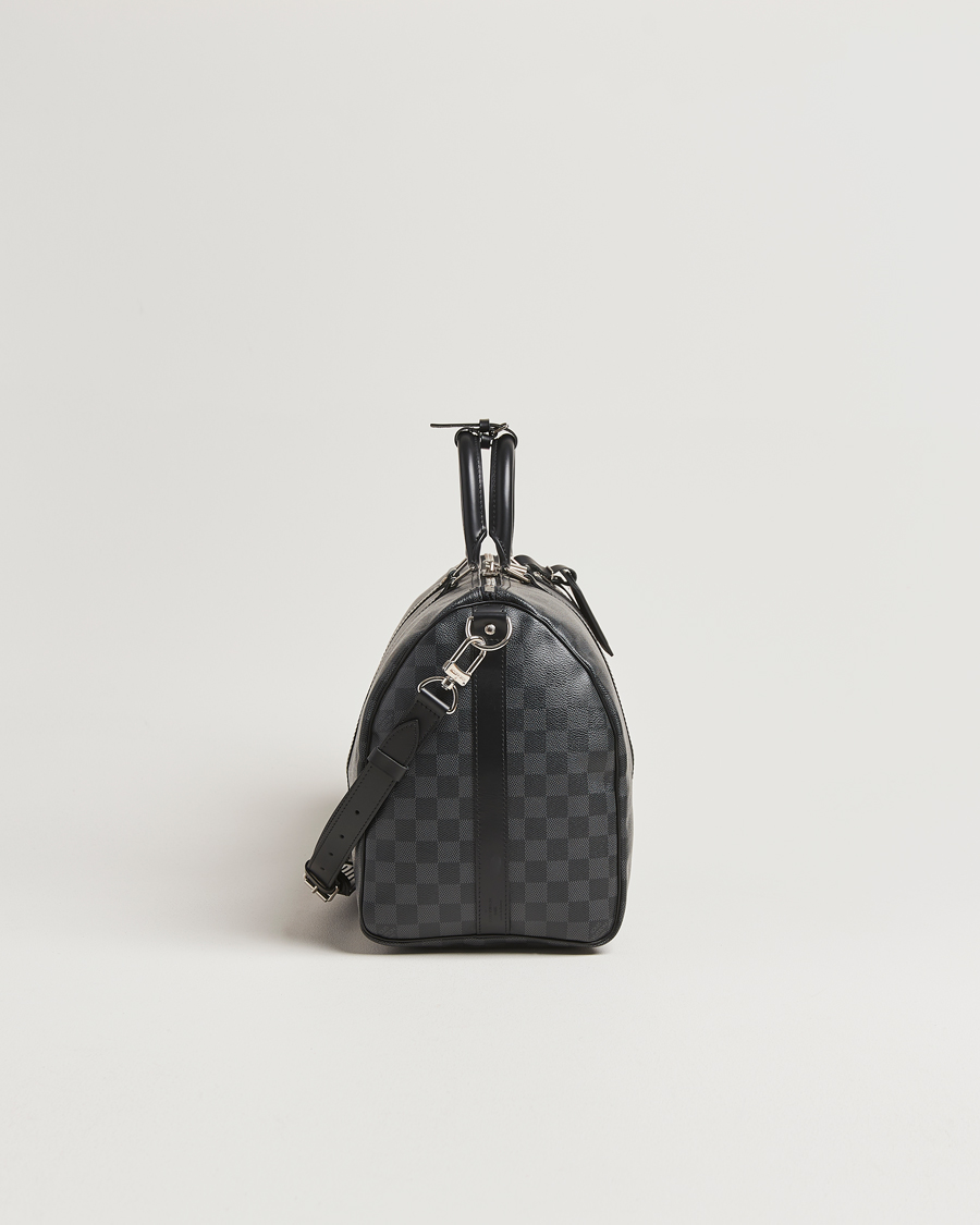 Herre | Pre-Owned & Vintage Bags | Louis Vuitton Pre-Owned | Keepall Bandoulière 45 Damier Graphite