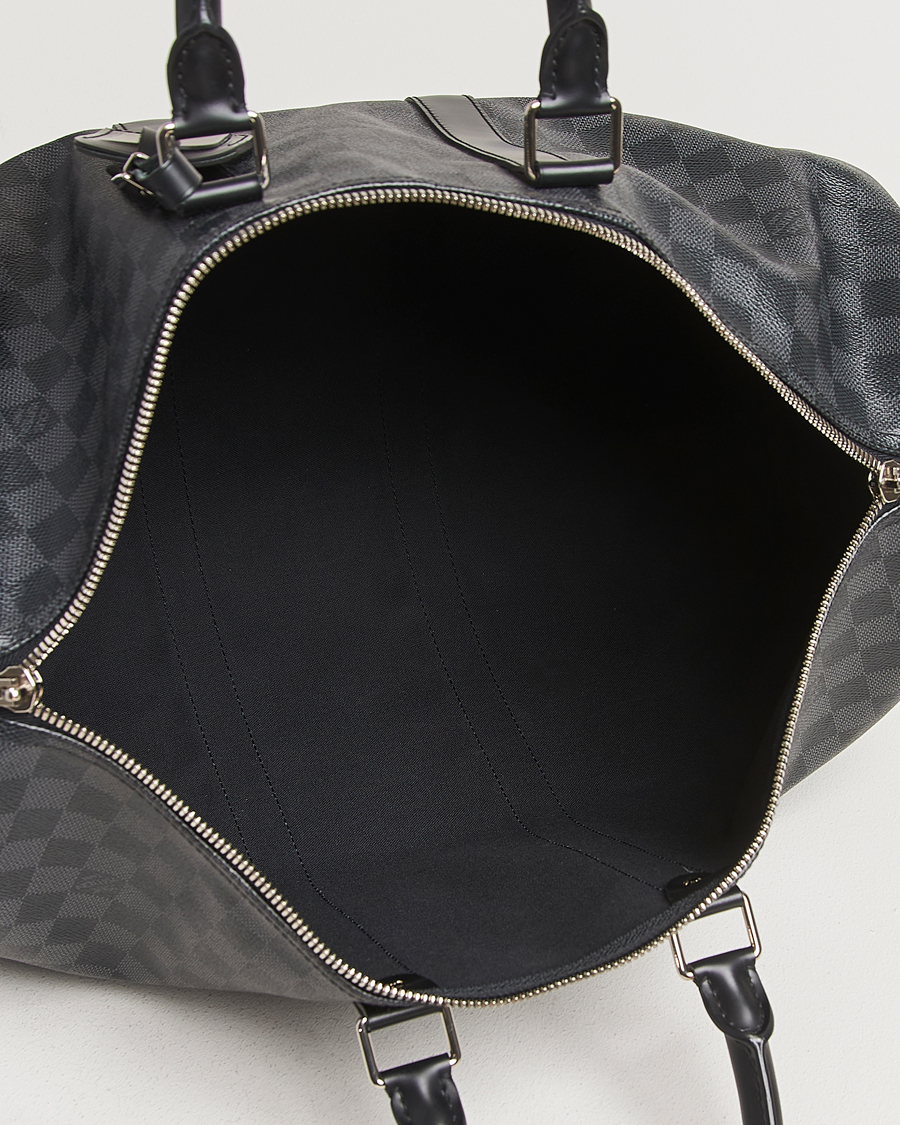 Herre | Pre-Owned & Vintage Bags | Louis Vuitton Pre-Owned | Keepall Bandoulière 45 Damier Graphite