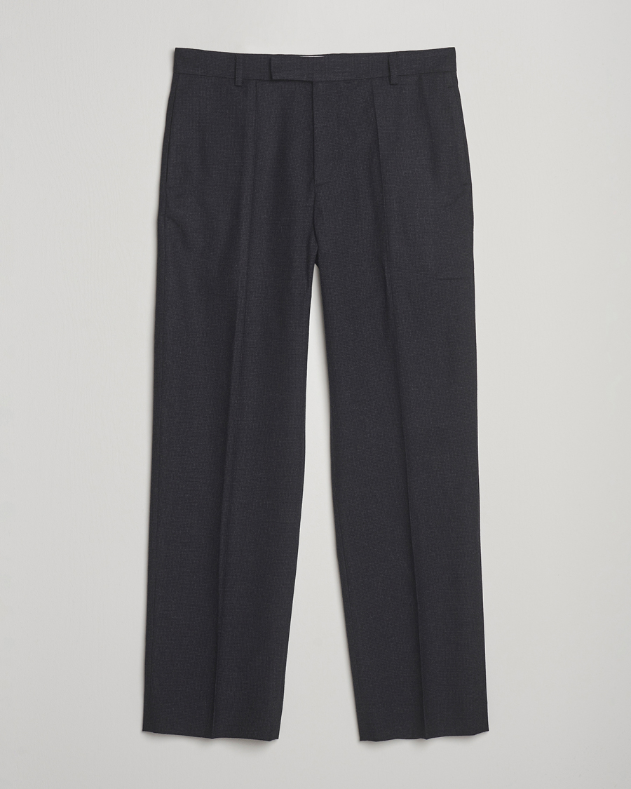Herre | Bukser | Palmes | Wool Pleated Trousers Black