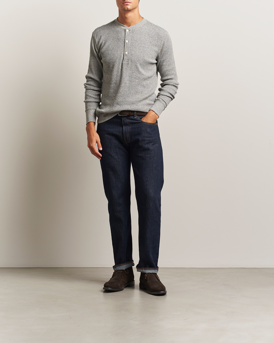 Herre | Gensere | RRL | Long Sleeve Henley Grey