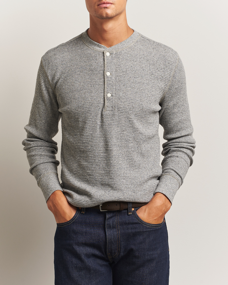 Herre | Gensere | RRL | Long Sleeve Henley Grey