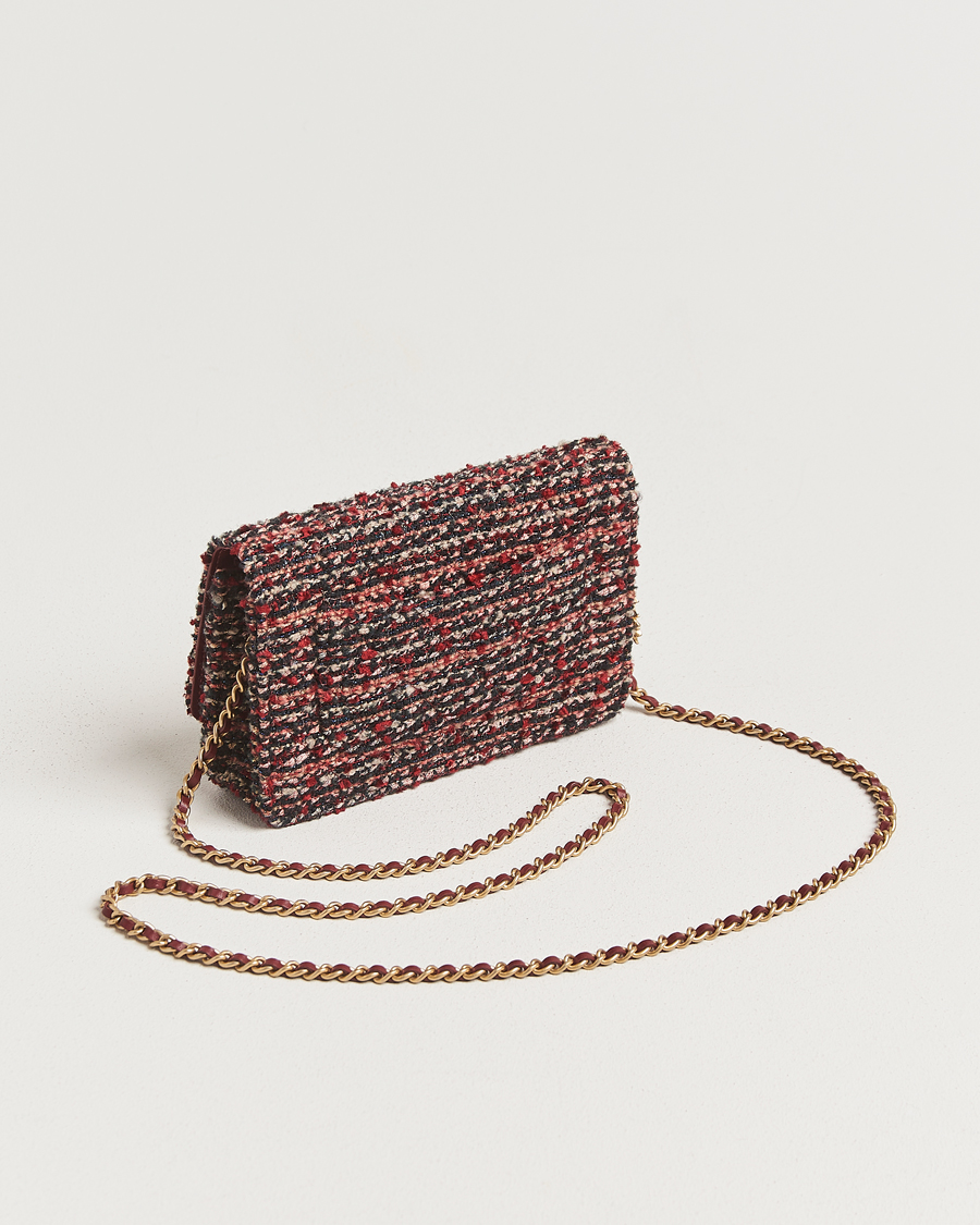 Herre | Pre-Owned & Vintage Bags | Chanel Pre-Owned | Tweed Wallet On Chain Red