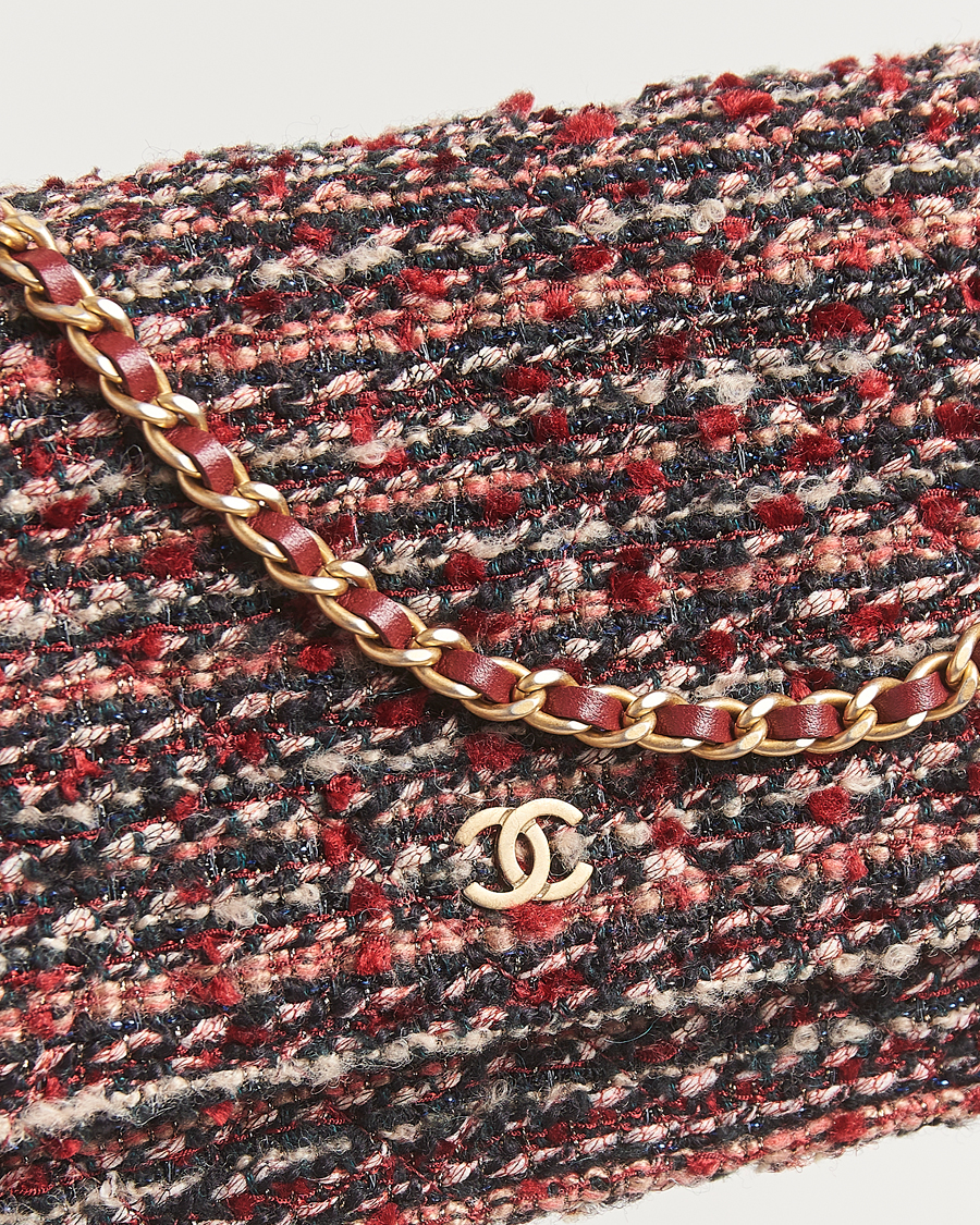 Herre | Pre-Owned & Vintage Bags | Chanel Pre-Owned | Tweed Wallet On Chain Red