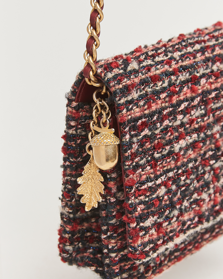 Herre | Pre-Owned & Vintage Bags | Chanel Pre-Owned | Tweed Wallet On Chain Red