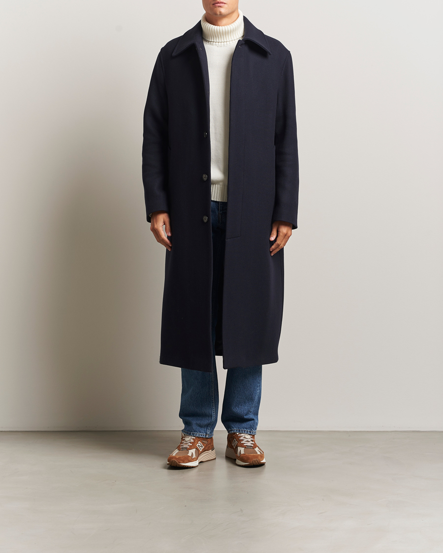 Herre | Jakker | Sunflower | Wool Winter Coat Navy