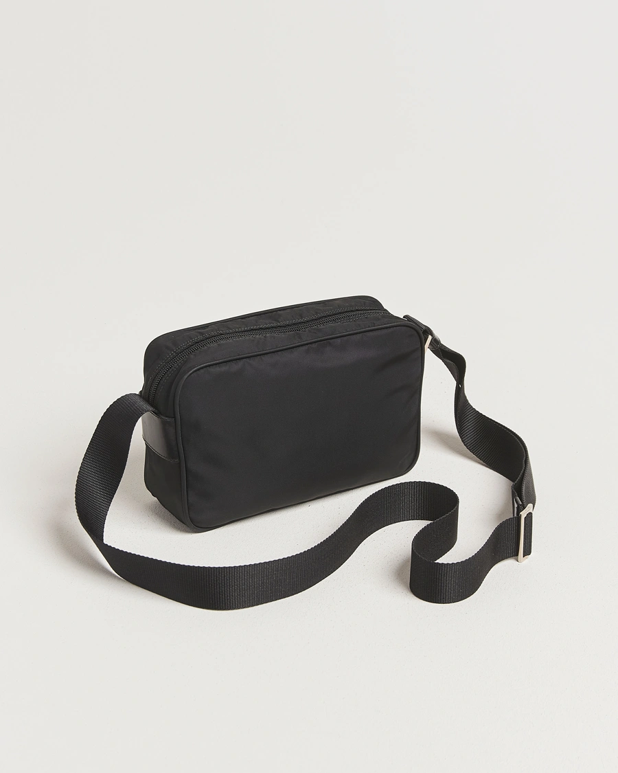 Herre | Pre-Owned & Vintage Bags | Prada Pre-Owned | Tessuto Nylon Leather Shoulder Bag Black
