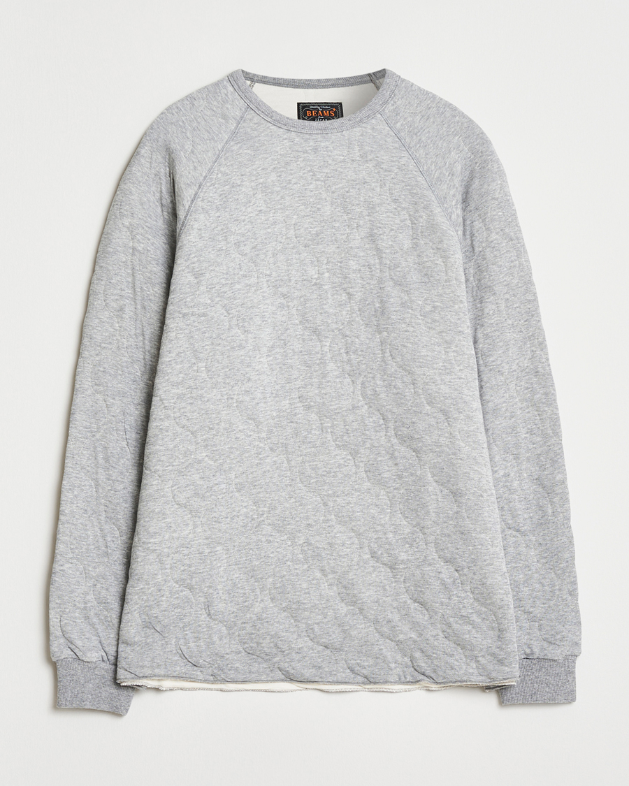 Herre | Gensere | BEAMS PLUS | MIL Quilt Crew Neck Grey