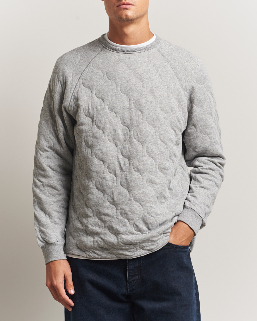 Herre | Gensere | BEAMS PLUS | MIL Quilt Crew Neck Grey