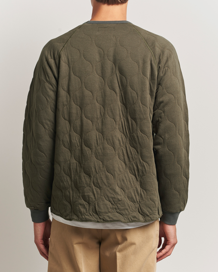 Herre | Gensere | BEAMS PLUS | MIL Quilt Crew Neck Olive