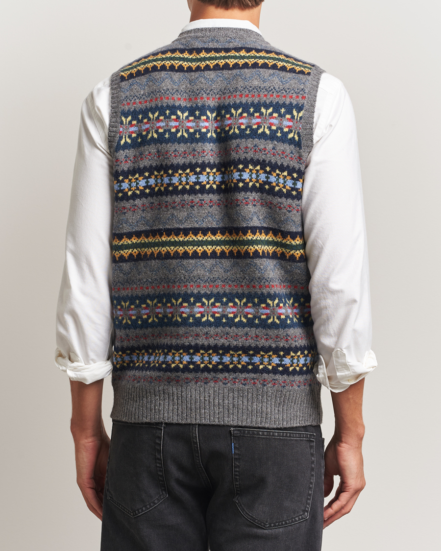 Herre | Gensere | BEAMS PLUS | Fairisle Knit Vest Grey