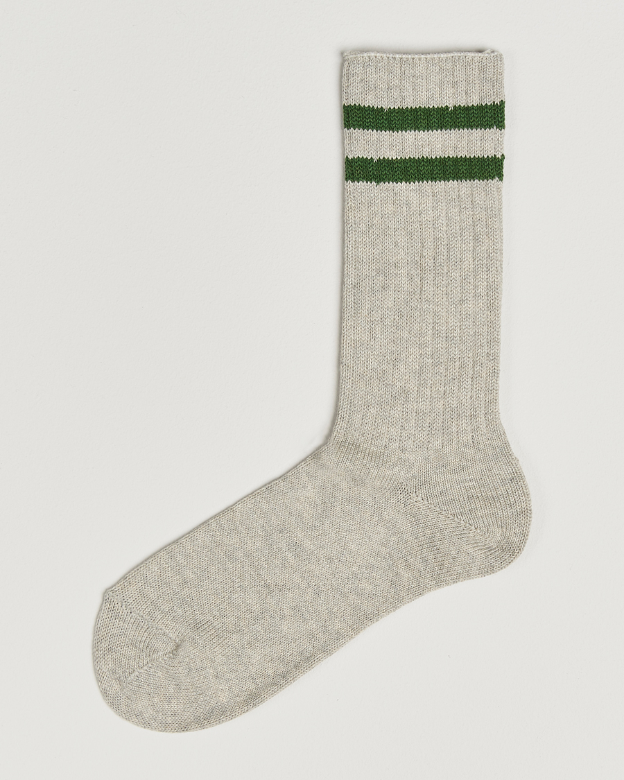 Herre | Undertøy | BEAMS PLUS | Schoolboy Socks Grey/Green