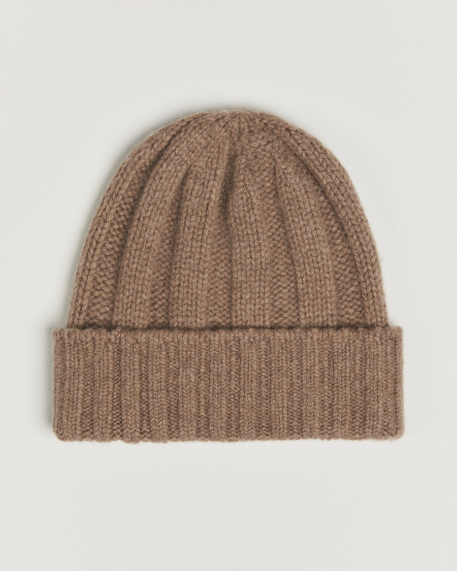 Herre | Luer | BEAMS PLUS | Cashmere Rib Beanie Camel
