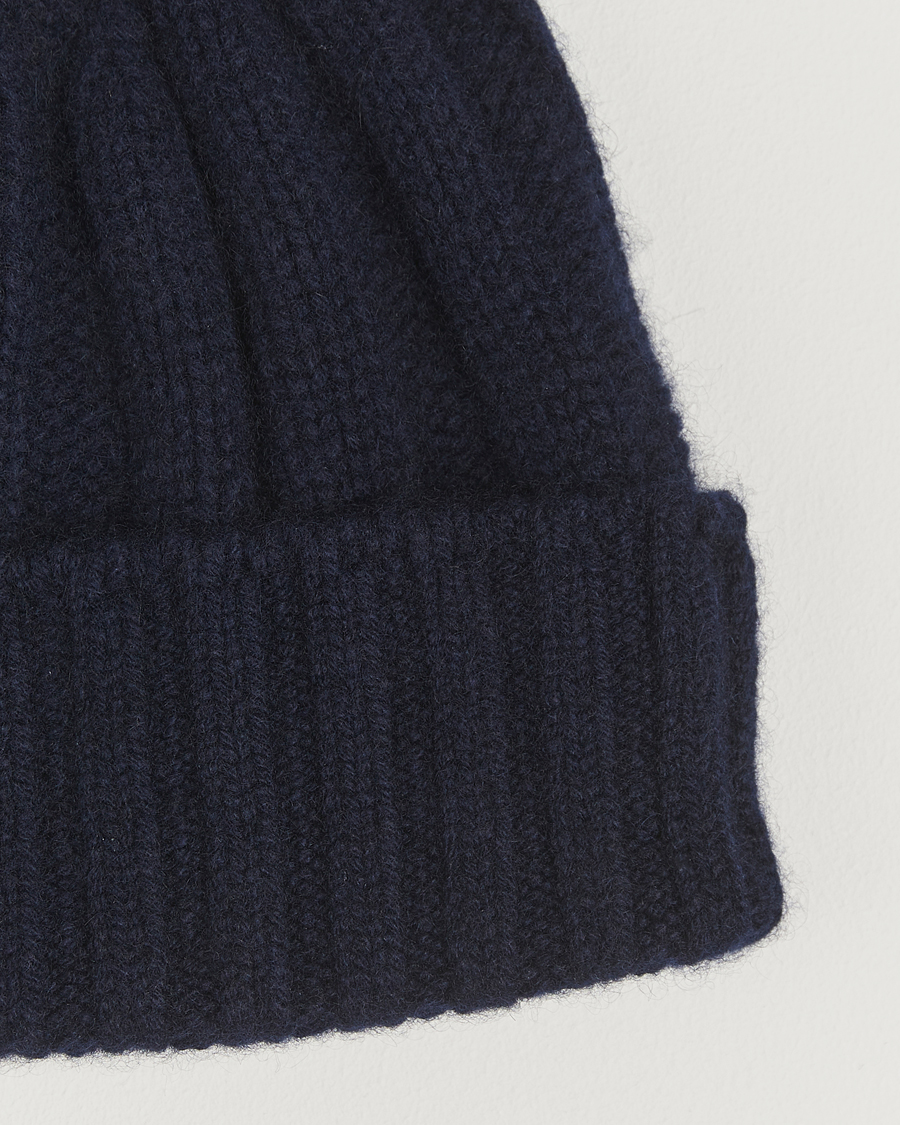 Herre | Luer | BEAMS PLUS | Cashmere Rib Beanie Navy