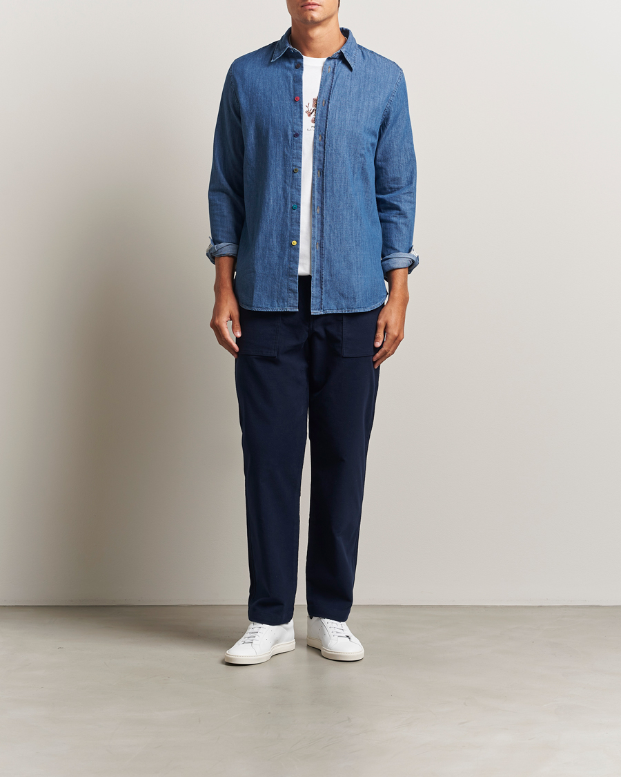 Herre | Bukser | PS Paul Smith | Cotton Worker Pants Blue