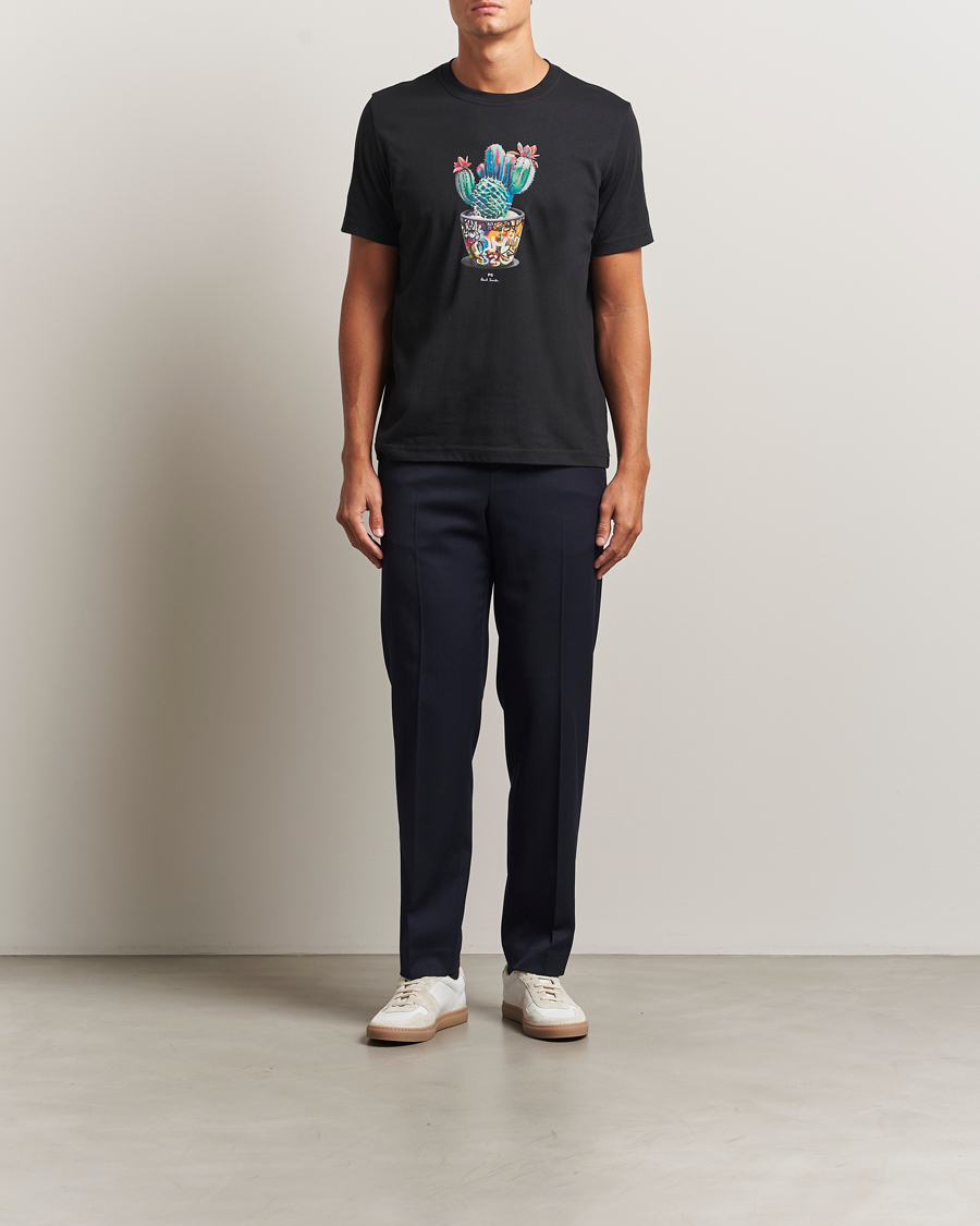 Herre | T-Shirts | PS Paul Smith | Cactus Crew Neck T-Shirt Black