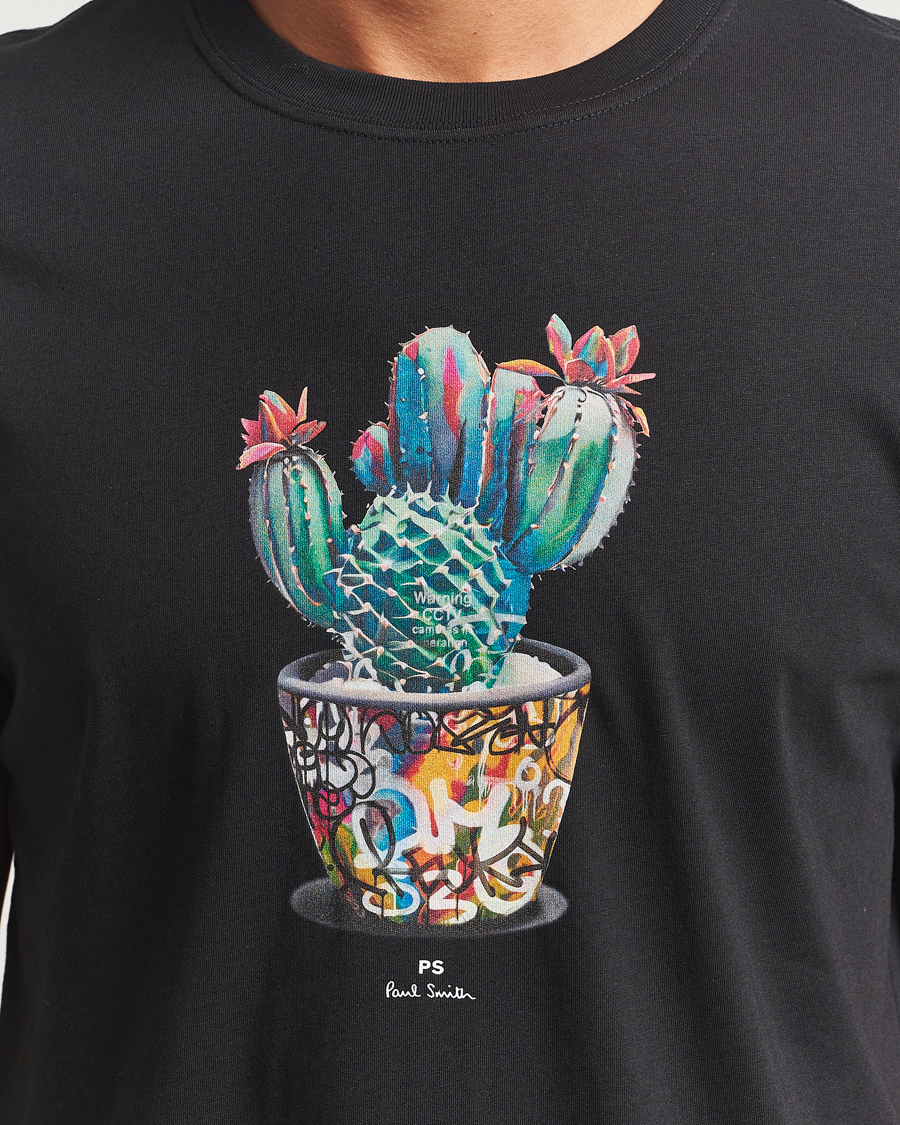 Herre | T-Shirts | PS Paul Smith | Cactus Crew Neck T-Shirt Black