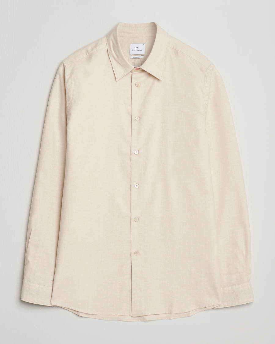 Herre | Skjorter | PS Paul Smith | Brushed Cotton/Wool Shirt Off White