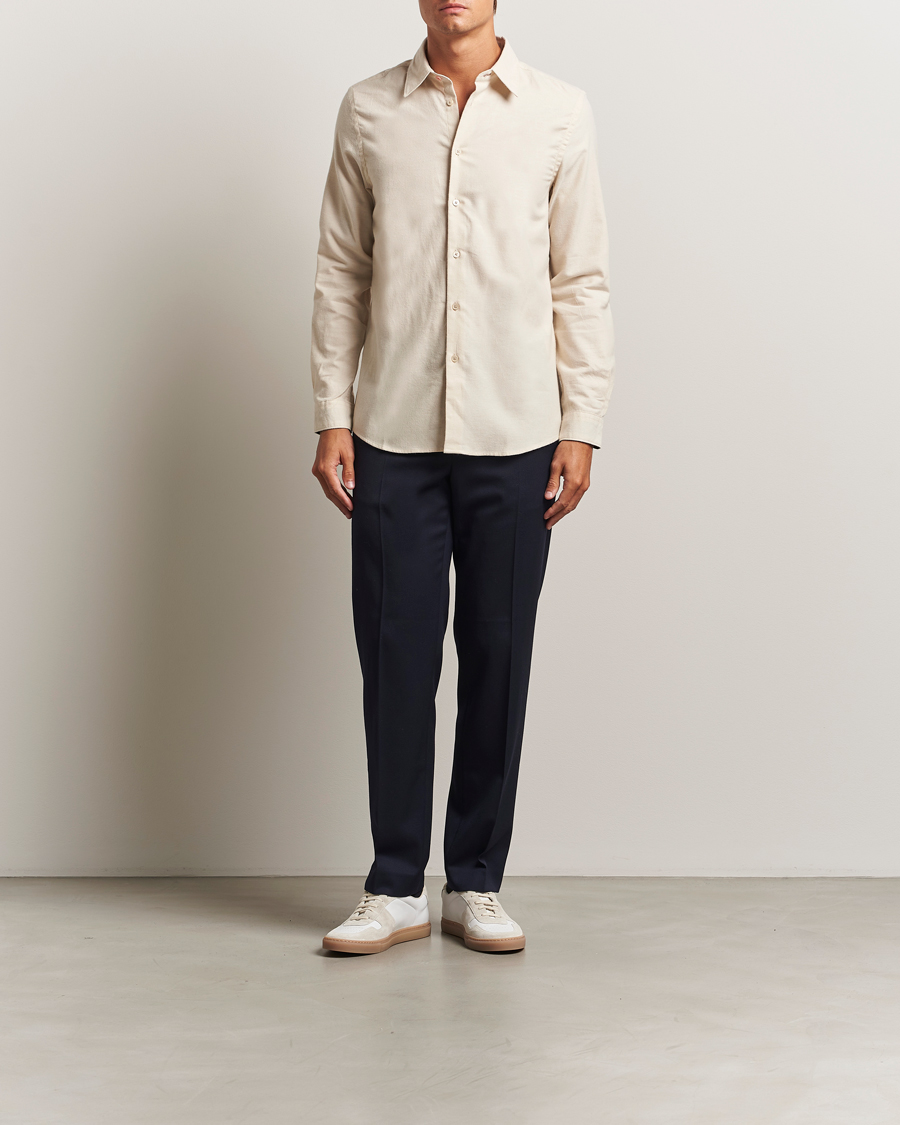 Herre | Skjorter | PS Paul Smith | Brushed Cotton/Wool Shirt Off White