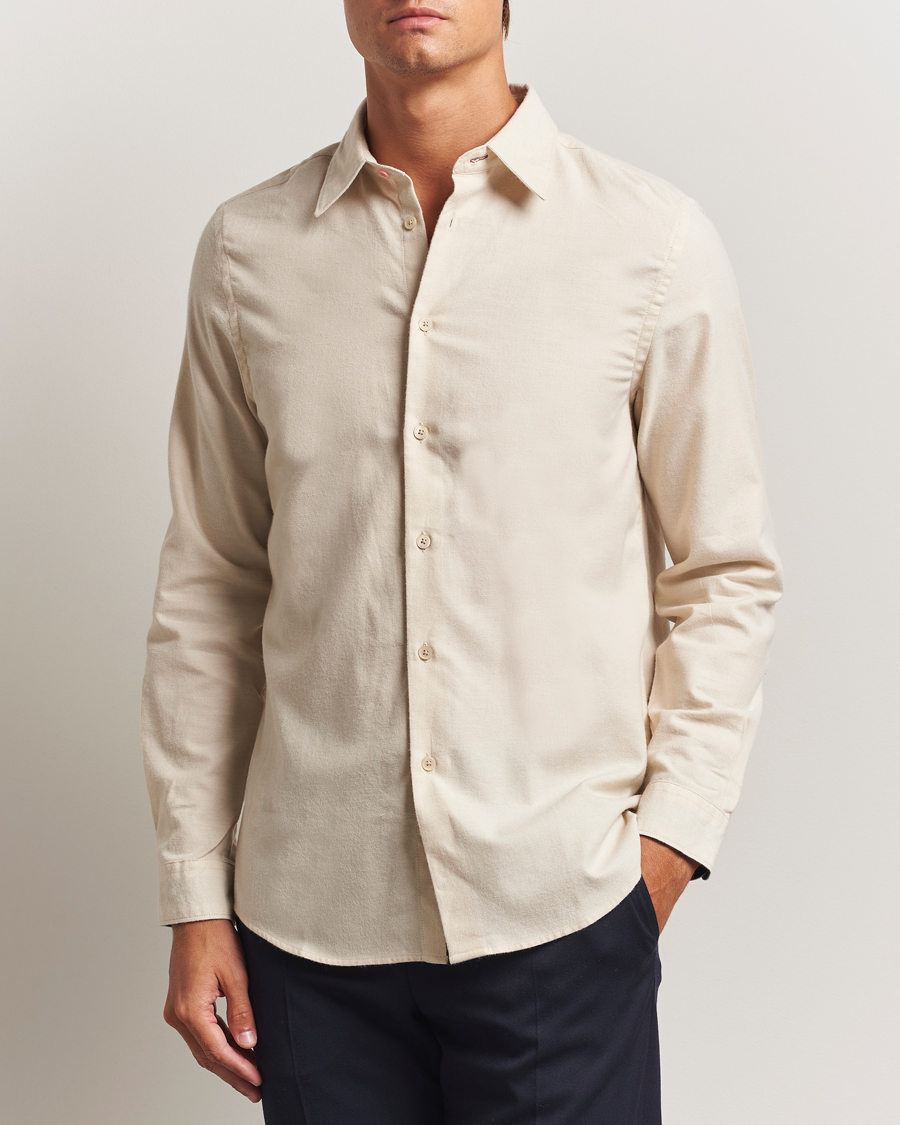 Herre | Skjorter | PS Paul Smith | Brushed Cotton/Wool Shirt Off White