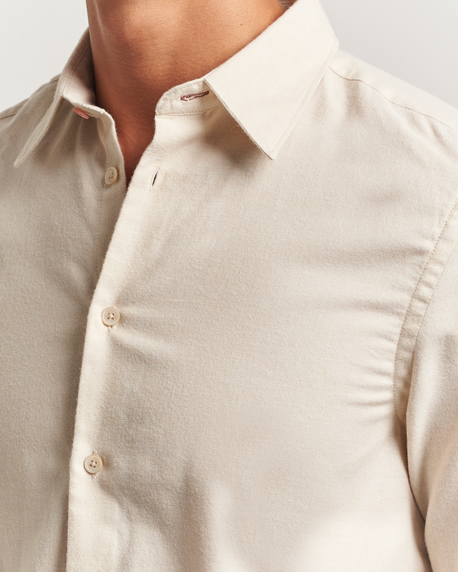 Herre | Skjorter | PS Paul Smith | Brushed Cotton/Wool Shirt Off White