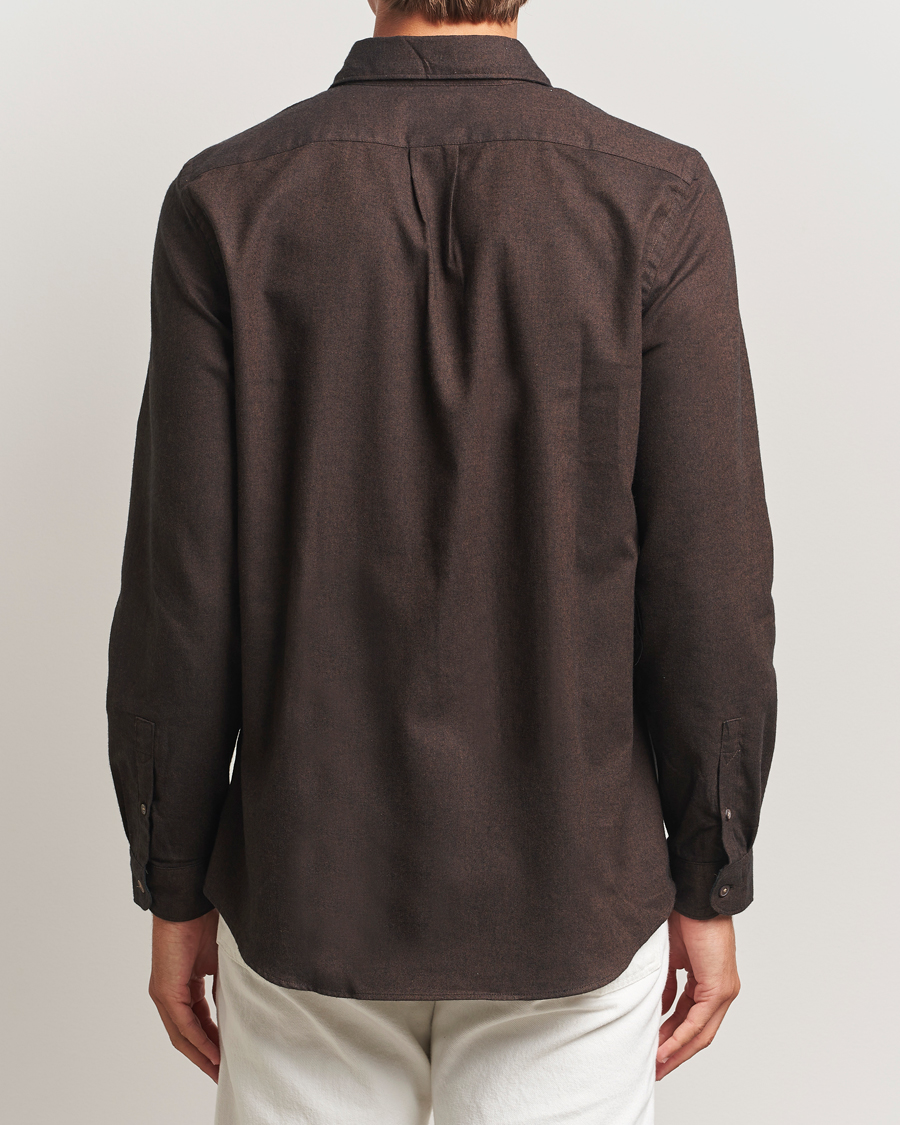 Herre | Skjorter | PS Paul Smith | Brushed Cotton/Wool Shirt Dark Brown