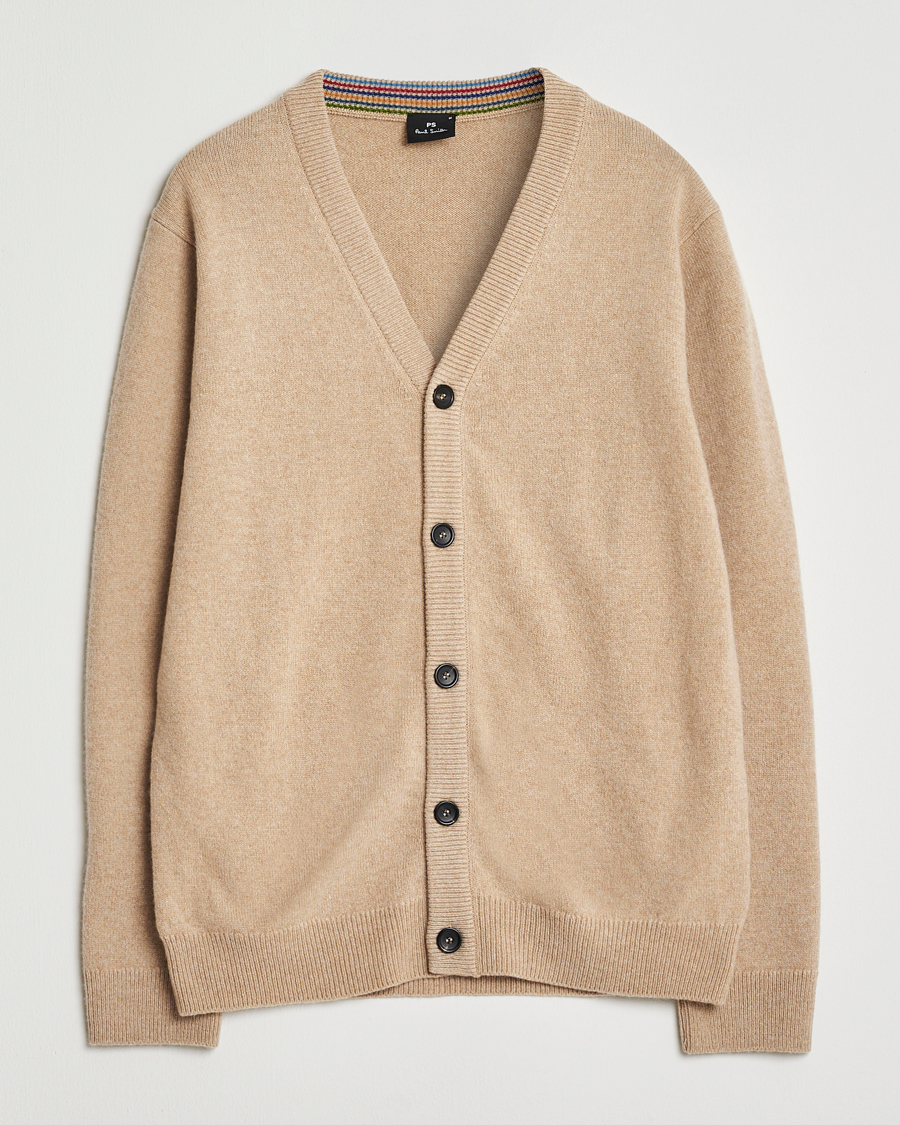 Herre | Gensere | PS Paul Smith | Merino Knitted Cardigan Beige