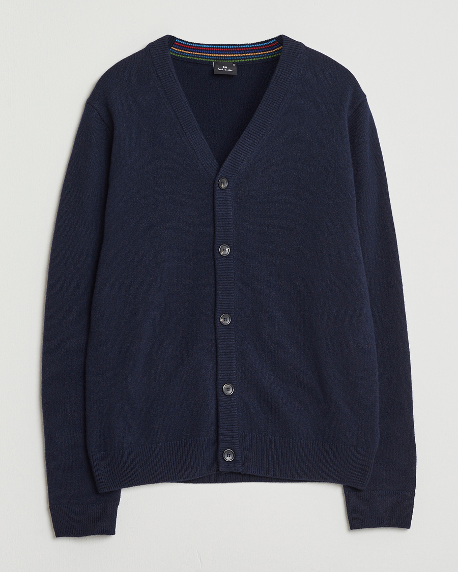 Herre | Gensere | PS Paul Smith | Merino Knitted Cardigan Blue