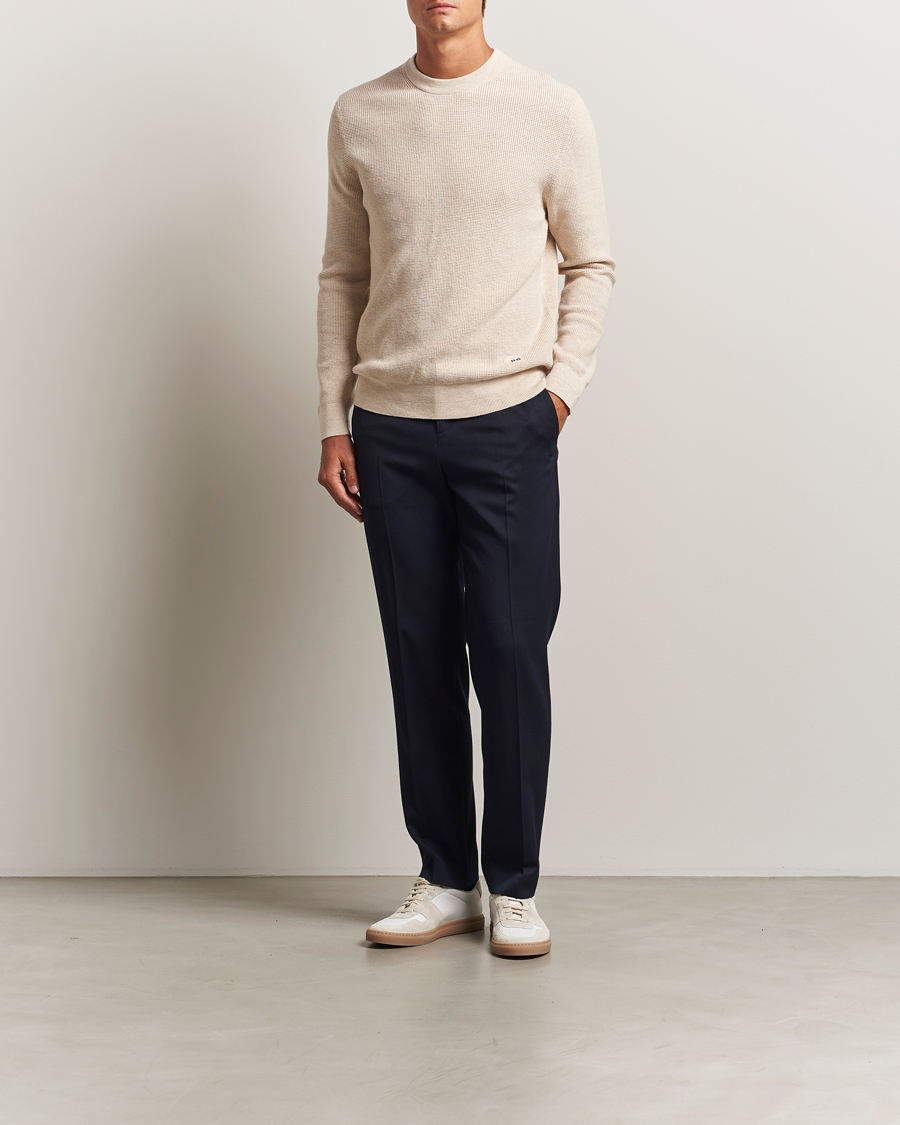 Herre | Gensere | PS Paul Smith | Waffle Knitted Crew Neck Sweater Off White
