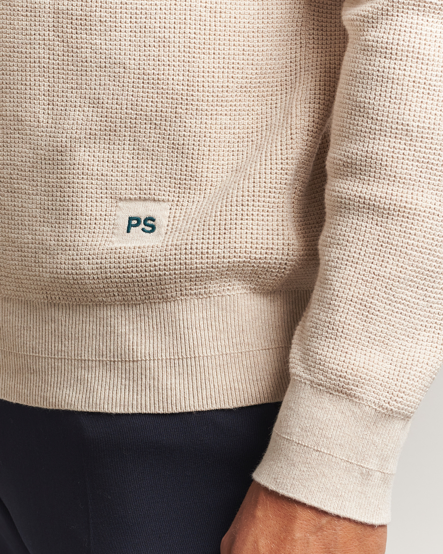 Herre | Gensere | PS Paul Smith | Waffle Knitted Crew Neck Sweater Off White