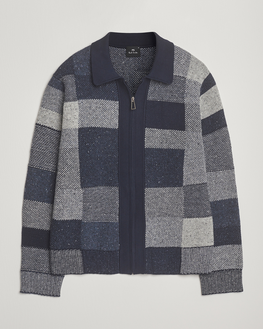 Herre | Gensere | PS Paul Smith | Colourblocked Knitted Full Zip Blue Multi
