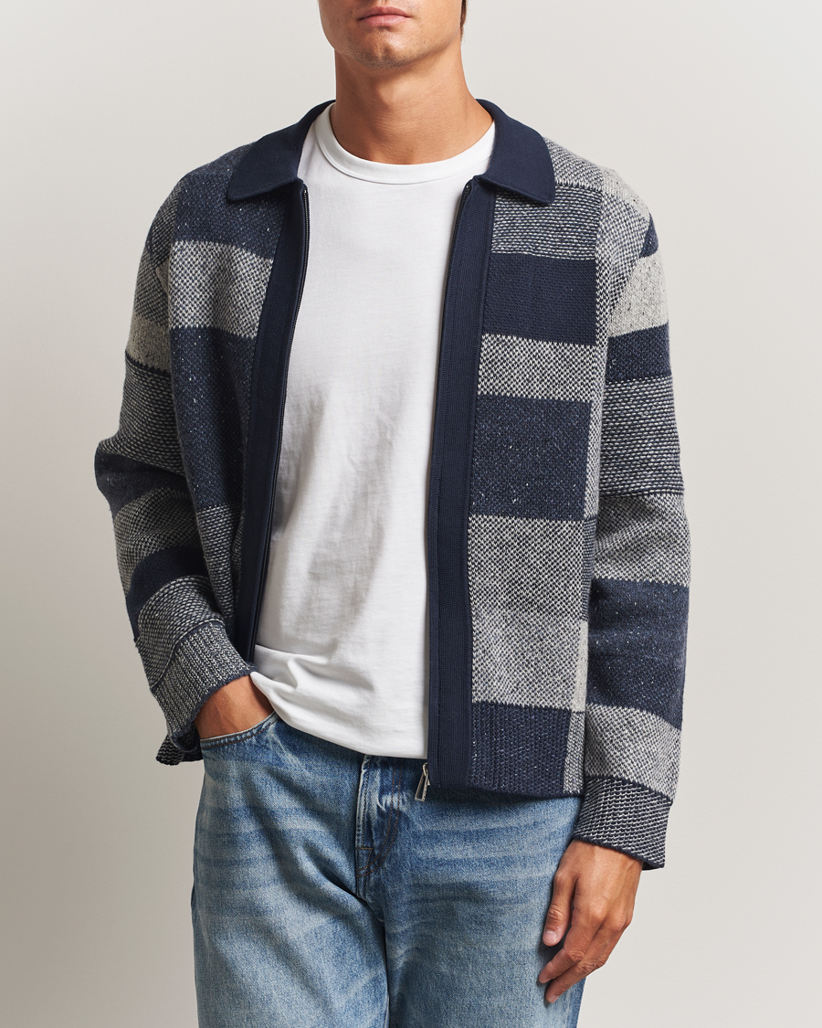 Herre | Gensere | PS Paul Smith | Colourblocked Knitted Full Zip Blue Multi
