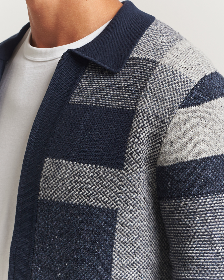 Herre | Gensere | PS Paul Smith | Colourblocked Knitted Full Zip Blue Multi