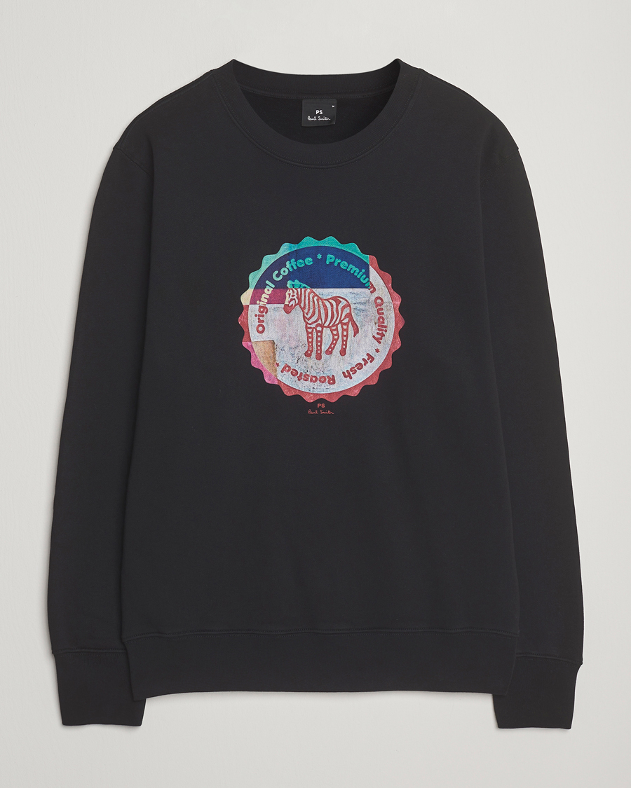 Herre | Gensere | PS Paul Smith | Zebra Bottle Top Crew Neck Sweatshirt Black