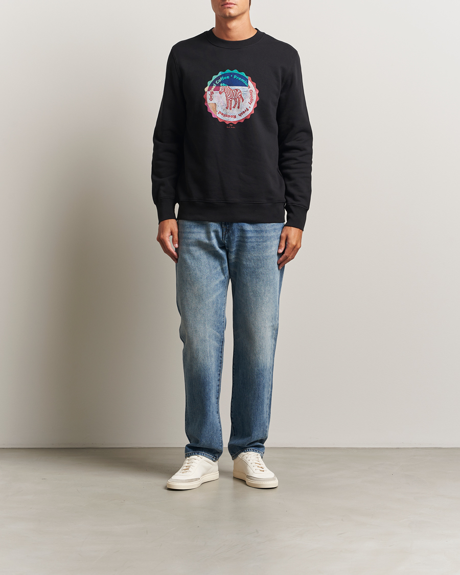 Herre | Gensere | PS Paul Smith | Zebra Bottle Top Crew Neck Sweatshirt Black
