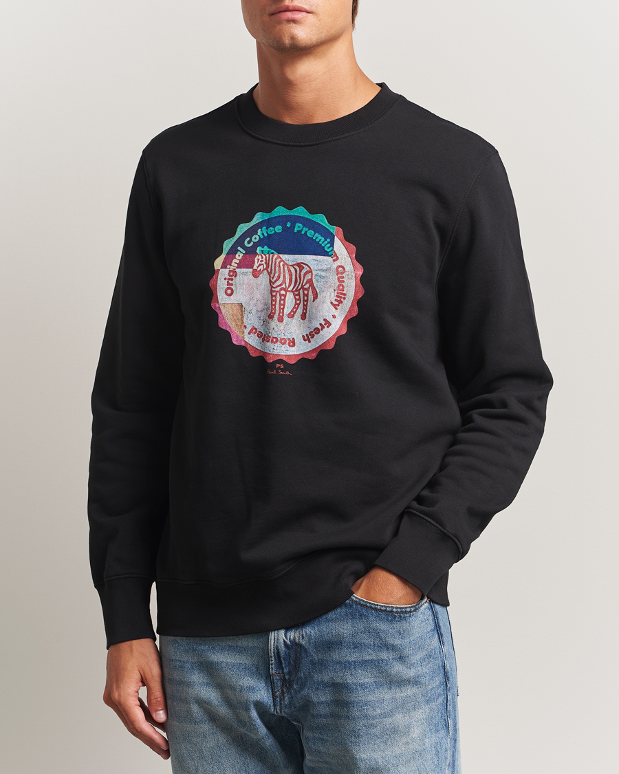 Herre | Gensere | PS Paul Smith | Zebra Bottle Top Crew Neck Sweatshirt Black