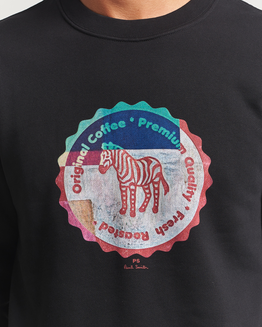 Herre | Gensere | PS Paul Smith | Zebra Bottle Top Crew Neck Sweatshirt Black